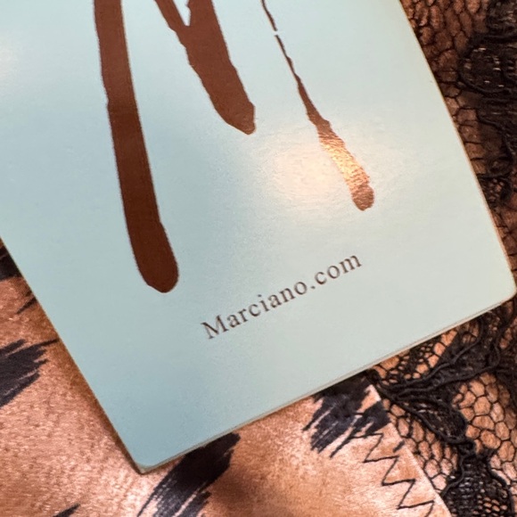 Marciano Leopard Print Lace Trim Chemise 93% Silk, 3% Spandex. NWT - Picture 10 of 11